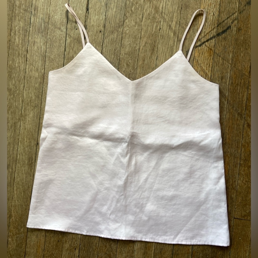 Weekday baby pink spaghetti tank